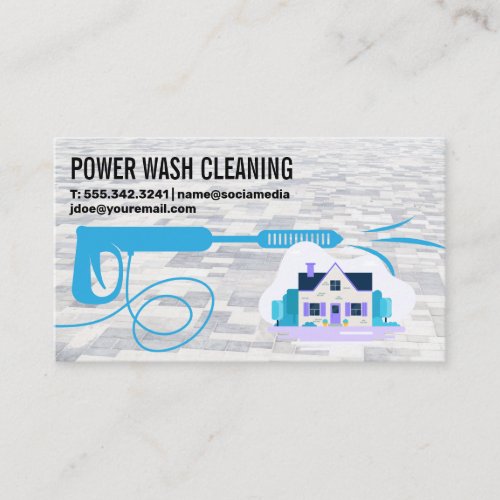 Power Wash Tool  House Cleaning  Stones Business Card
