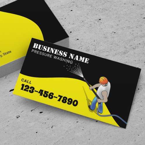 Power Washer Pressure Washing Pro House Cleaning B Business Card