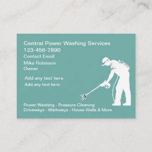 Power Washing And Pressure Cleaning Business Cards