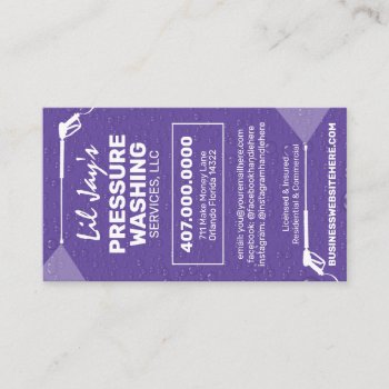 Power Washing & Cleaning Business Card Template by WhizCreations at Zazzle