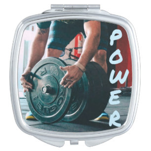 Power Weight Lifting Gym Health Compact Mirror