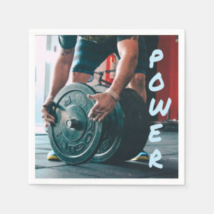Power Weight Lifting Gym Health Napkins