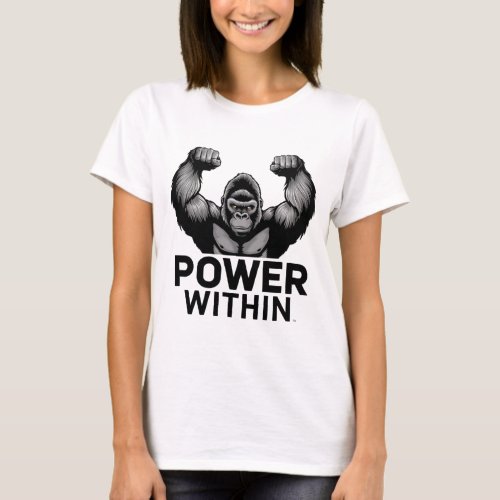 Power Within Gorilla Logo T_Shirt