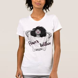 Power Within Natural Hair Afro Illustration T-Shirt