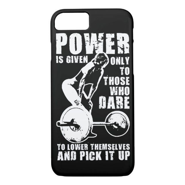POWER. Women's Weightlifting Workout Motivational Case-Mate iPhone Case (Back)