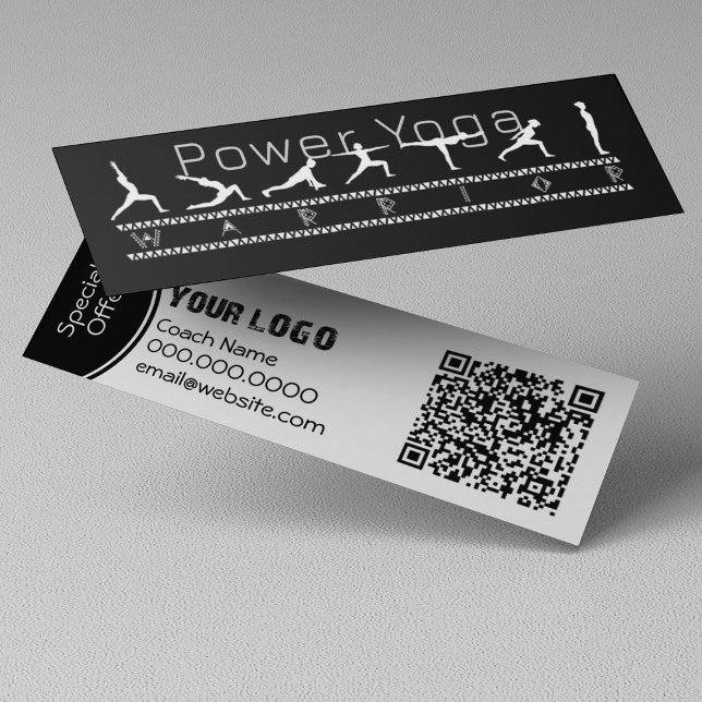 Power Yoga Business Card (Power Yoga Custom Business Cards)
