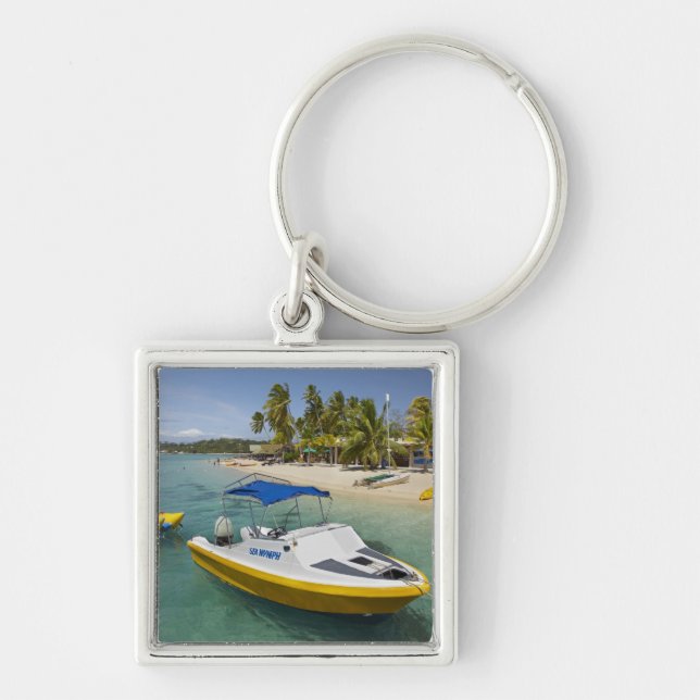 Powerboat and banana boat keychain (Front)