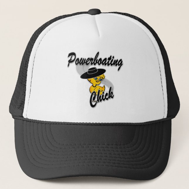 Powerboating Chick #4 Trucker Hat (Front)