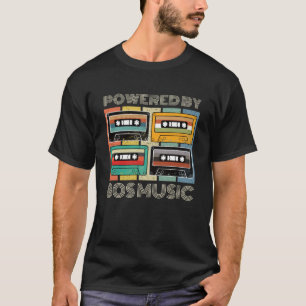 Powered By 80s Music Cassette Retro T-Shirt