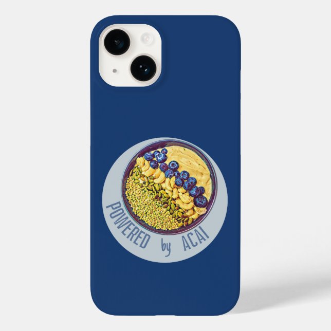 Powered by Acai Trendy Phone Case (Back)