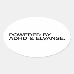 Powered By ADHD & Elvanse Sticker