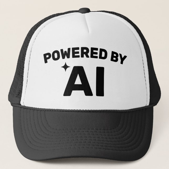 Powered by AI™ Trucker Hat (Customize It!) (Front)