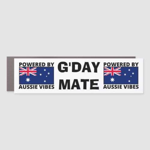 Powered by Aussie Vibes Car Magnet