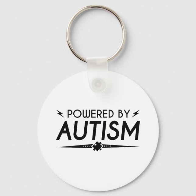 Powered By Autism Keychain (Front)