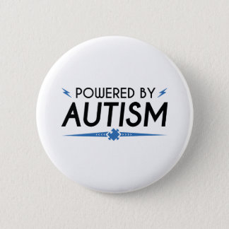 Powered By Autism Pinback Button
