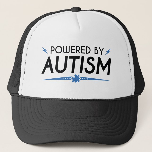 Powered By Autism Trucker Hat (Front)
