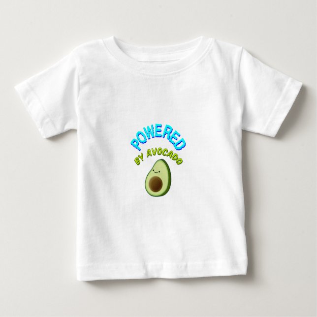 Powered By Avocado Baby T-Shirt (Front)