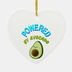 Powered By Avocado Ceramic Ornament