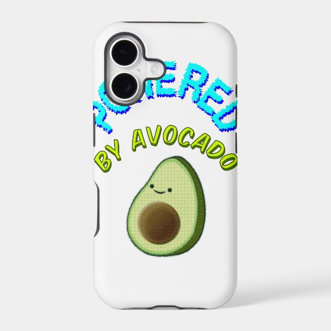 Powered By Avocado Iphone Case (Back)