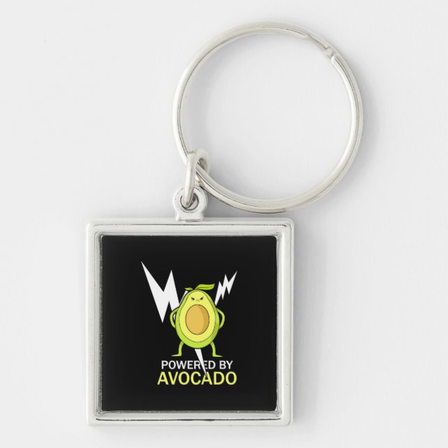 Powered By Avocado Keychain (Front)