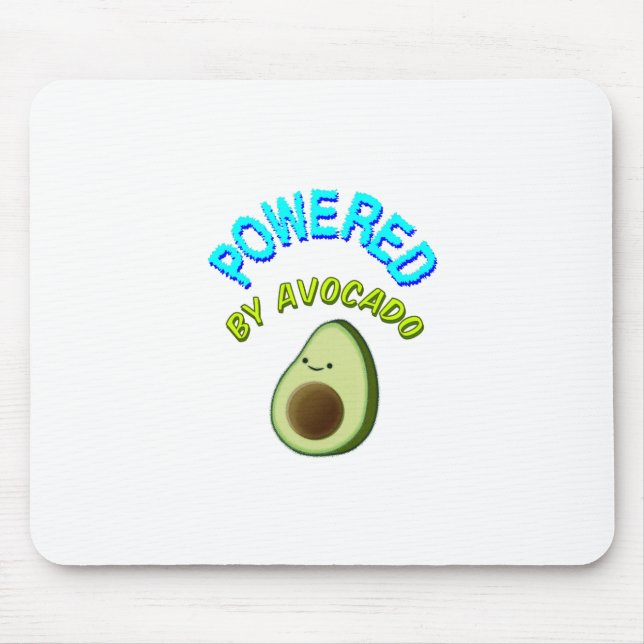 Powered By Avocado Mouse Pad (Front)