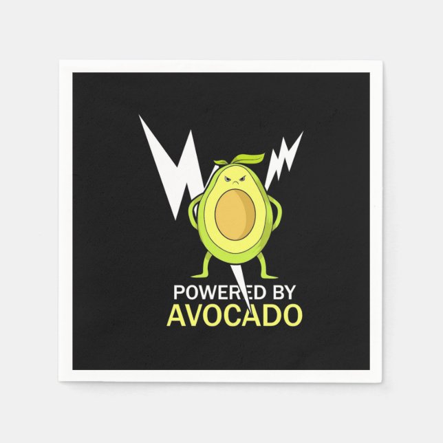 Powered By Avocado Napkins (Front)