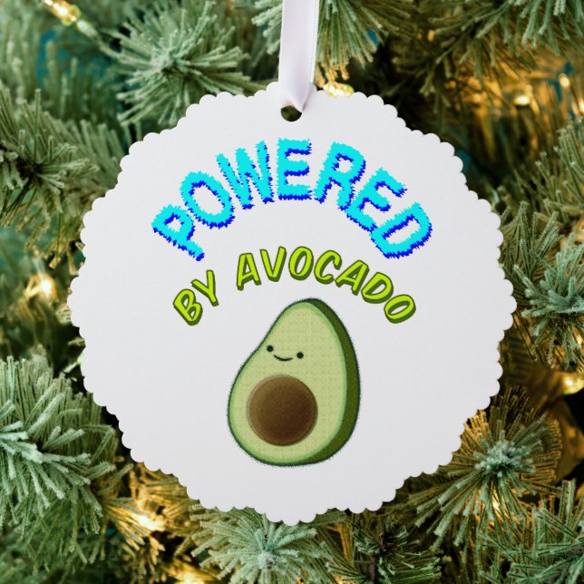 Powered By Avocado Ornament Card (Insitu (Tree))