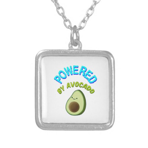 Powered By Avocado Silver Plated Necklace