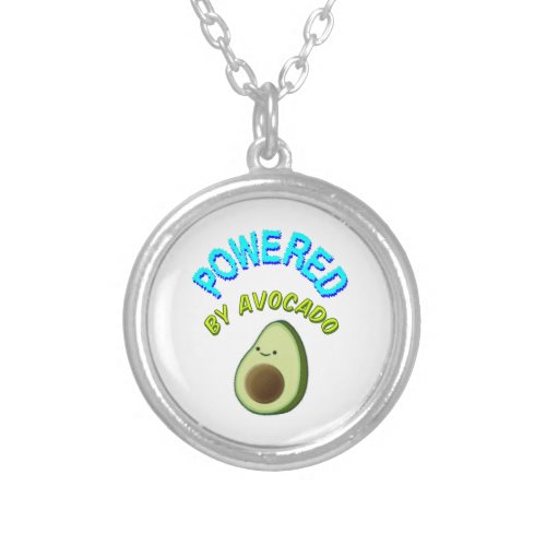 Powered By Avocado Silver Plated Necklace