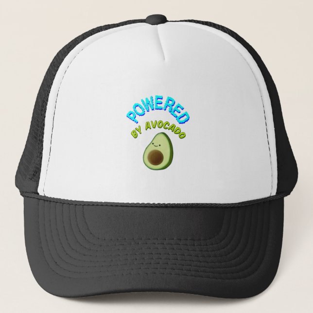 Powered By Avocado Trucker Hat (Front)