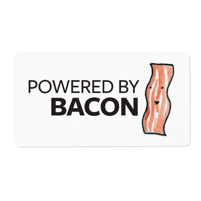 Powered by Bacon Label (Front)