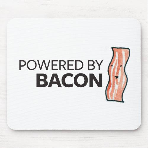 Powered by Bacon Mouse Pad