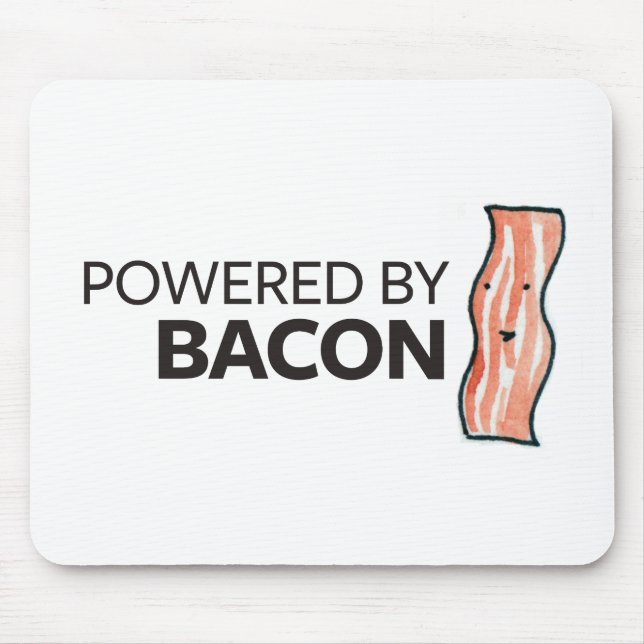Powered by Bacon Mouse Pad (Front)