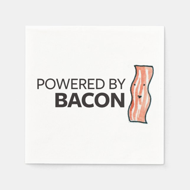 Powered by Bacon Paper Napkins (Front)