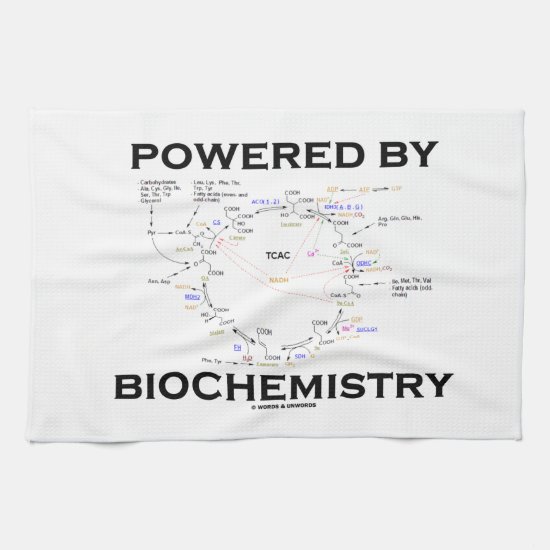 Powered By Biochemistry (Krebs Cycle) Kitchen Towel