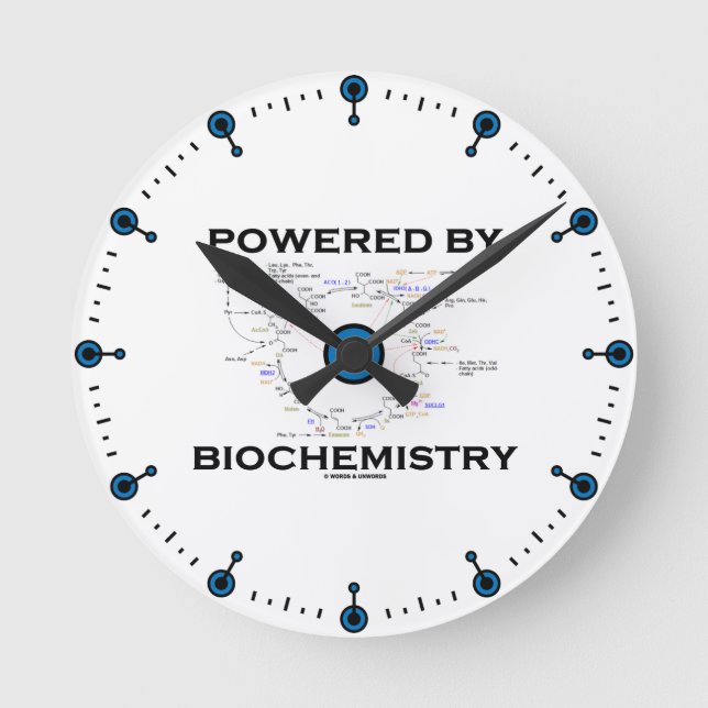 Powered By Biochemistry (Krebs Cycle) Round Clock (Front)