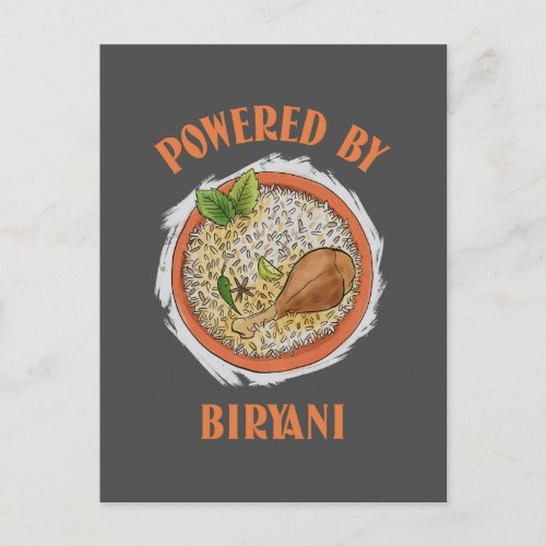 Powered by biryani T_Shirt Postcard