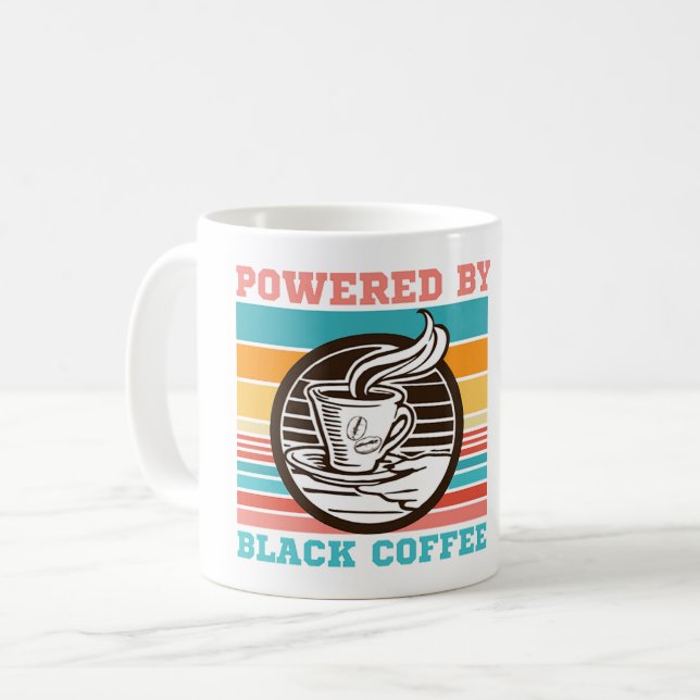 POWERED BY BLACK COFFEE - COFFEE LOVER MUG (Front Left)