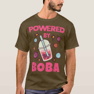 Powered By Boba Cute Kawaii Bubble Tea Lover  T-Shirt