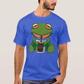 Powered By Boba Drink Frog Funny Women Love Boba B T-Shirt