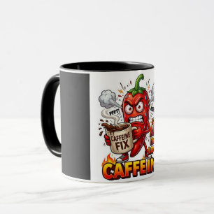 Powered By Caffeine Combo Coffee Mug Funny Coffe