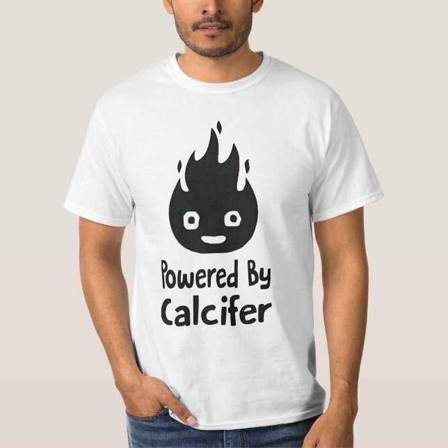 Powered by Calcifer  T-Shirt (Front)
