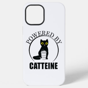 Powered by Catteine Funny Coffee Pun Caffeine iPhone 12 Pro Max Case