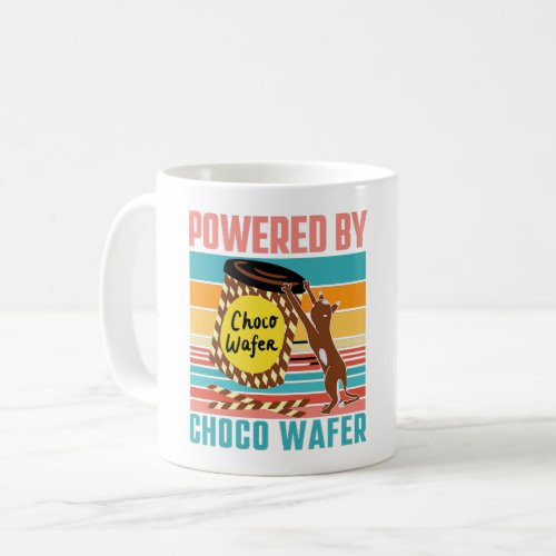 POWERED BY CHOCO WAFER _ CHOCO WAFER AND CAT LOVER COFFEE MUG