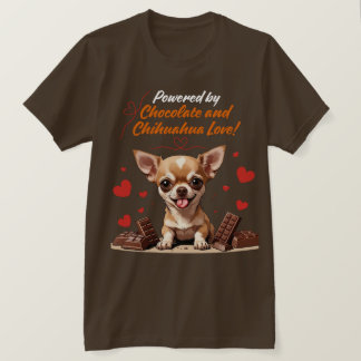 Powered by Chocolate and Chihuahua Love T-Shirt