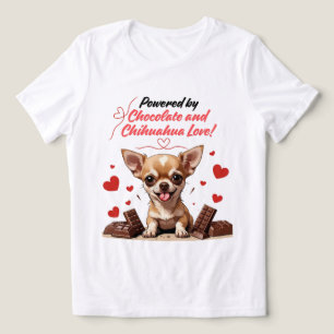 Powered by Chocolate and Chihuahua Love Tri-Blend Shirt