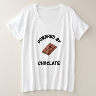 Powered By Chocolate | Funny Design Plus Size T-Shirt