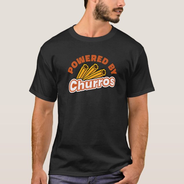 Powered By Churros Fried Bread Churros Premium T-Shirt (Front)