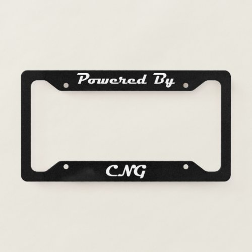 Powered By CNG  License Plate Frame