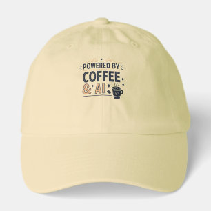 Powered by Coffee & AI Retro Tech Vector Hat